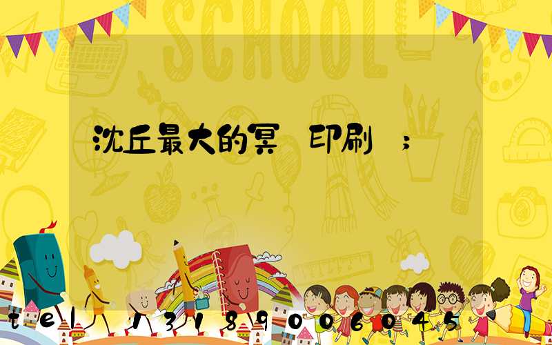沈丘最大的冥幣印刷廠